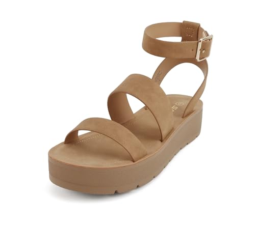 Image of Soda Glory ~ Women Open Toe Multi-Strap Flatform Sandals