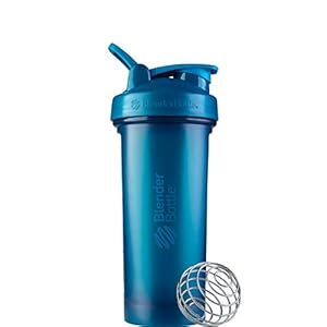 BlenderBottle Classic V2 Shaker Bottle with Stainless Steel Ball, For Protein Shakes, Dishwasher Safe, 830ml, Ocean blue