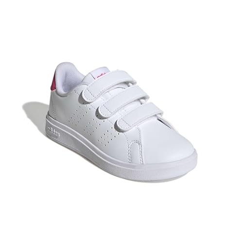 adidas Unisex Kinder Advantage Base 2.0 Children Shoes, FTWR White/FTWR White/real pink, 29 EU – Ansicht 3