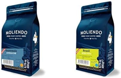 Moliendo Finest Coffee Guatemala Antigua SHB Yöresel Kahve (Öğütülmüş Filtre Kahve) 250 g ve Brasil Bossa Nova Yöresel Kahve (Öğütülmüş Filtre Kahve) 250 g