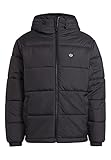 Tejido ligero y duradero adidas Pad Hooded Puff Jacket, Mens, Negro, XL