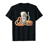 Hamburger di pretzel con boccale di birra