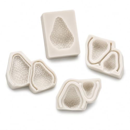 KSINWCOI 7-Cavity 3D Strawberry Silicone Fondant Mold