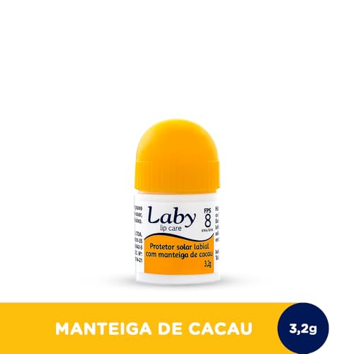 LABY Kit de Batom Labial Manteiga de Cacau FPS8 Push Pull 3,2G 6 Unidades com Proteção Solar 8 e Hid