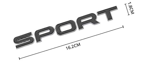Image of 1pcs 3D Raised Sport Emblems Premium Auto Badge Rear Trunk Decal(Black)