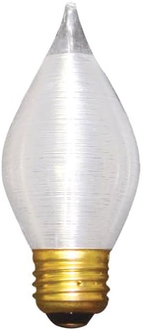 25 Pack 40 Watt C15 Medium Base 130 Volt 5000 Hour Satin Spun Chandelier Ligh...