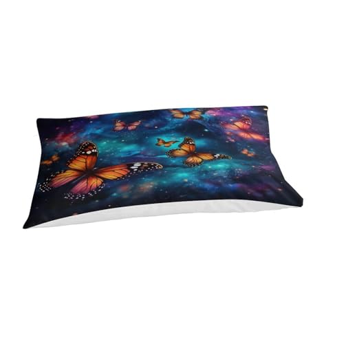 Housse de couette 135x200 papillon de nuit parure de lit microfibre E