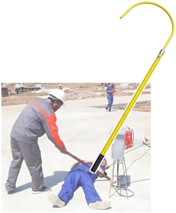 Portable Insulated Electrical Safety Rescue Hook - 3.3ft Lifesaving Pole Kit with Storage Bag, Power Safety Assist Stick for Emergency Use (Green, 100cm)