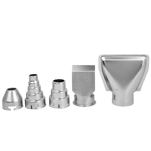 Stainless Steel Hot Air Nozzle Pack of 5 Different Sizes Heat Accessories for Professionals