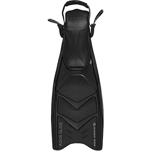 Deep See Aqua Glide Snorkeling Fins, Black, Size: Small 5-8.5