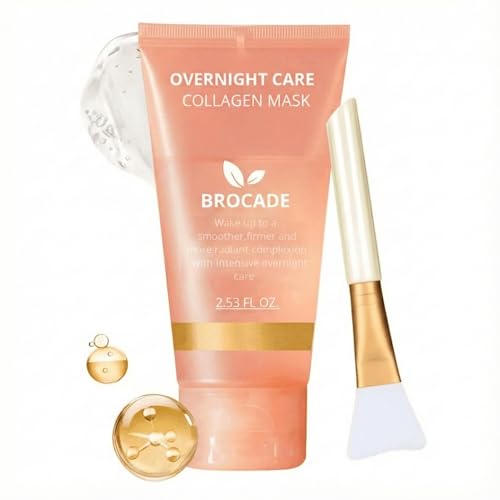 Image of Skin Bio-Collagen Overnight Face Mask for Women| Deep Hydrating Skin Care Facial Masks| Pore Minimizing, Firming & Anti-Aging Hydrogel Mask for Glowing Skin|