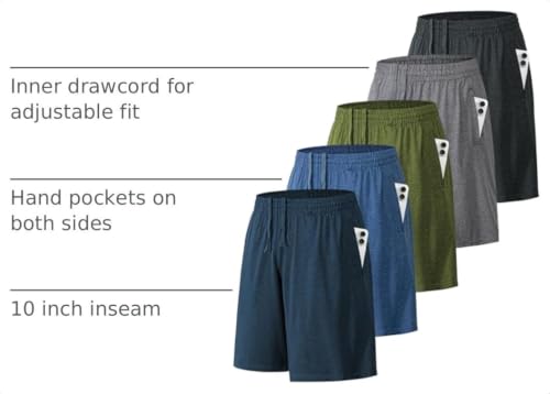 Image of BALENNZ Mens Athletic Shorts with Pockets Quick Dry Workout Shorts Men