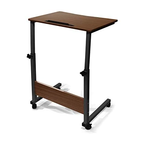 Urban Lifestyle Wood Adjustable Rolling Laptop Desk, Black Cover