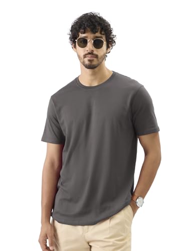 Image of The Souled Store Supima: Men and Boys Short Sleeves Round Neck Solid Premium Basic Casual Lightweight Easy to Style Everyday Streetwear Trendy Supima T-Shirt