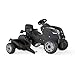 Smoby - Farmer XL Black Tractor + Trailer - Child Pedal Tractor - Adjustable Seat - Steering Wheel with Horn - Open Hood - for Ages 3+ - Made in France