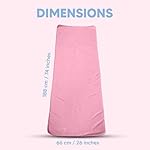 Yoga Mat Towel Non Slip - Ultra Absorbent Super Soft Microfiber Hot Yoga Towel Non Slip for Pilates & Fitness (74” x 26”, Pink) - Image 5