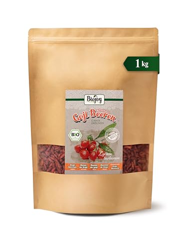 Biojoy Bayas de Goji deshidratadas Ecológicas (1 kg), sin azúcares añadidos y sin azufre