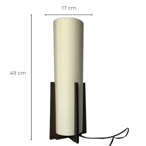 Abajur Luminária De Chão Atlas Para Decorar Sala Estar Quarto Escritório Bivolt 110/220V Base Madeir