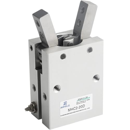 SBSSYVLMV Pinza neumática de Doble Efecto, Estilo Angular, de Aluminio, Cilindro de Aire, MHC2-10D, MHC2-16D, 20D, 25D y 32D(Mhc2-20s)