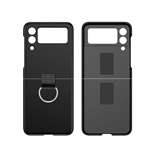 Coque rigide premium pour Galaxy Z Flip 3 protection mate épurée avec anneau - Vert Clair