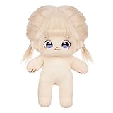 Material: PP-Baumwolle COSSIKA Plüschpuppen, lebensechte Reborns, Plüschpuppe für Kinder, 20,3 cm, nackte Puppe mit Haaren, weich gefüllt, beruhigende Puppe, Kinderzimmerdekoration, Mädchengeschenk