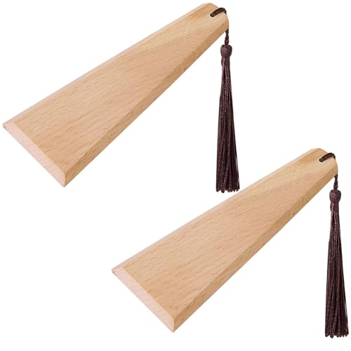 Nkiy Quen 2 Pcs Waxed Canvas Smoothing Tool-Wooden Waxing Tool to Apply Wax Evenly-Portable Wax Leather Care Kit for Boots Leather Zipper Stitching Seam
