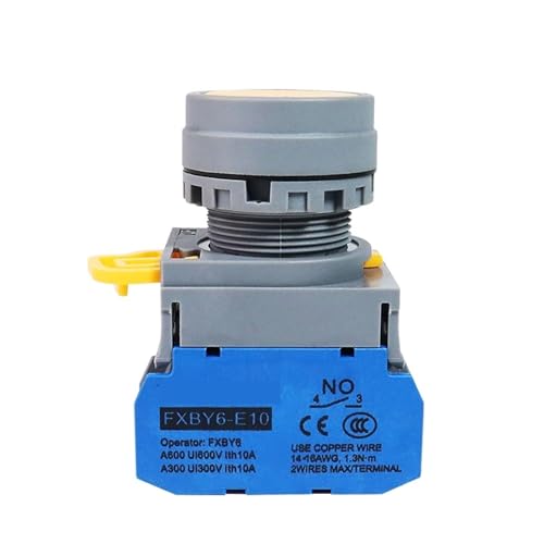 Interrupteur 22mm bouton-poussoir instantané FXBY6 plan 1NO 1NC - 4