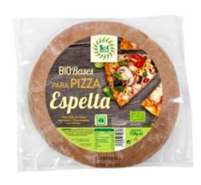Bases para Pizza de Espelta Integral, Masa Gruesa, Ecológicas, 2 Unidades. Pack de 2