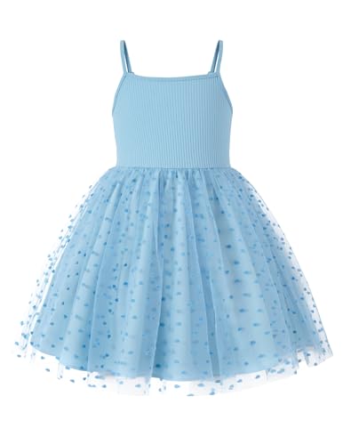 Image of PATPAT Girl's Tulle Dress Tutu Party Birthday Poster Formal Fancy Flower Princess Dresses