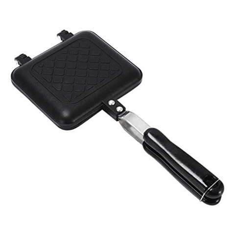 Double-Sided Frying Pan, Sandwich Maker, Double-Coated Non-Stick Grilled Sandwich and Panini Maker, Waffle Pancake Snack Griddle Pan Kitchen Tortillas Sandwich Maker Cover