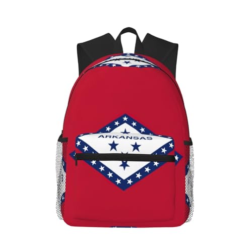 Sac à dos Arkansas noir unisexe léger avec multiples poches de rangement