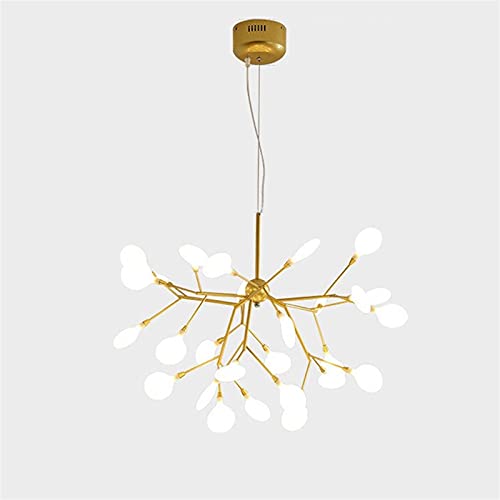 Lustre LED moderne salon plafonnier design arbre en métal 9 têtes