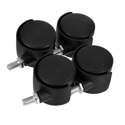 VALICLUD 4 pcs Locking Caster Wheels with Threaded Rod Swivel Replacement Furniture Casters for Tables Shelves Office Chairs and Luggage Heavy Duty Brake Mechanism for Stability and Smooth