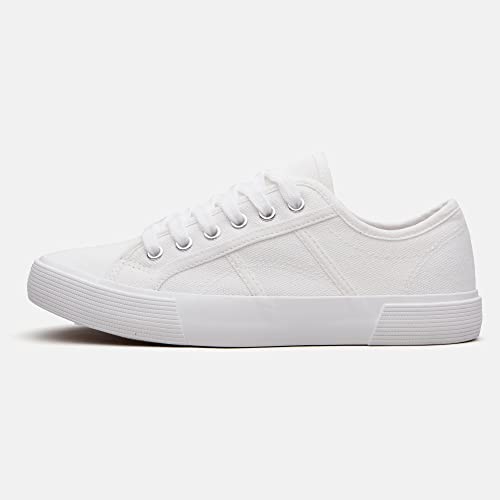 Weestep Women's Canvas White Shoes Classic Fashion Low Cut Cotton Loafer Sneakers #TOP2