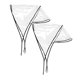 VANZACK 2PCS Rain Bonnet with Clear Visor for Women PE Plastic Hat Protector Lightweight Hair Cover Rain Hat