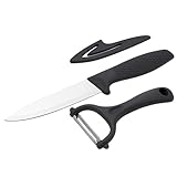 Couteau polyvalent : Lame de 10 cm adaptée pour hacher des herbes, couper des légumes, préparer des viandes ou émincer rapidement vos ingrédients du quotidien.