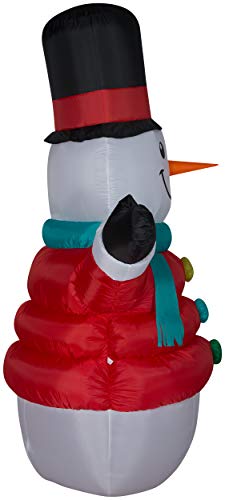 Gemmy Christmas 7' Puffy Parka Snowman | Airblown Inflatable #TOP6
