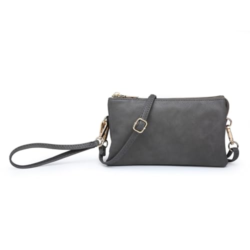 Image of JEN & CO. Riley Crossbody Bags for Women Vegan Leather Wristlet Clutch Wallet Purses Handbags with 2 Straps