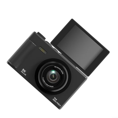 Cámara 5K antivibración con fotos de 75MP y zoom 18x para creadores de contenido