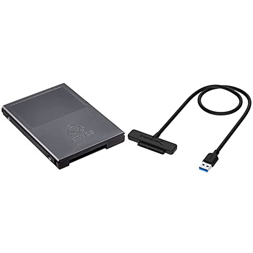 atomos cad112 Master Caddy II Boîtier de Disque Dur (Lot de 5) & Sabrent Adaptateur USB 3.0 pour SSD et disques durs SATA I/II/III de 2,5 Pouces (EC-SSHD) Cover