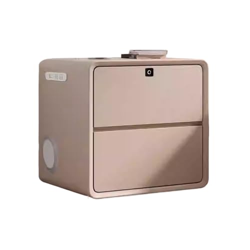 Mesita de noche con puertos de carga USB, cajones de almacenamiento y altavoz integrado para dormitorio y sala de estar
