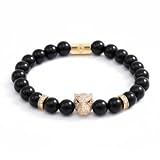 CRIXUS Onyx Jaguar Head Bracelet