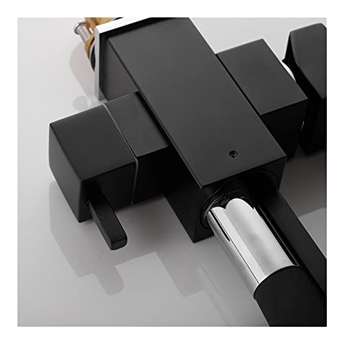Robinet de cuisine mitigeur multifonction rotatif 360° laiton noir - 6