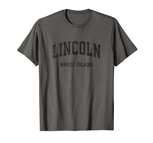 Lincoln Rhode Island RI - Diseño deportivo atlético vintage Camiseta