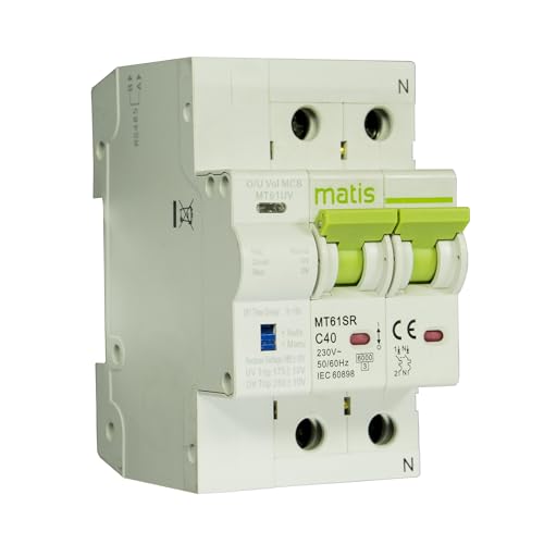 CABLEPELADO Protección combinada IGA + permanente con reconexión, Protector de sobretensiones rearmable avanzado con retardo a la desconexion y reconexión, apto para vehículo eléctrico, 6KA 4P 40 A