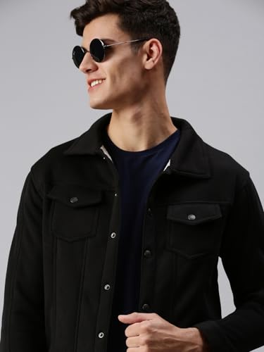 Image of SHOWOFFFF Men Solid Pullover Sweatshirt | High Neck Full Sleeves Cotton Sweatshirt's for Mens | Slim Fit Regular Length Sweatshirts for Men's