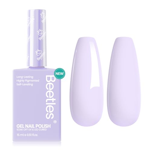Beetles Lilac Purple Gel Polish - 1Pcs 15ml Lavender Violet Mauve Pale Summer Gel Polish High Gloss UV Led Soak Off Nail Polish Nail Art Manicure Salon Periwinkle Color Nails