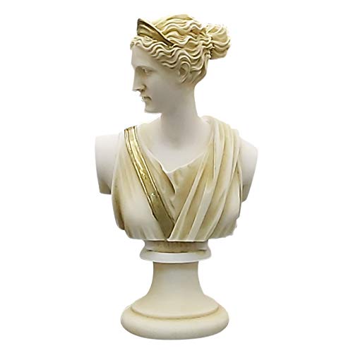 greekartshop Artemis Diana Buste de Diana Statuette de déesse Grecque Sculpture de déesse Romaine en albâtre 5,91 ¦