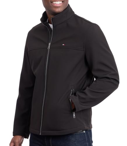 Tommy Hilfiger Herren Active Softshell Windbreaker Jacke, schwarz, XL – Ansicht 3