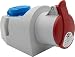 Produktbild Brennenstuhl Kombinierte Wandsteckdose mit CEE 400V/16A 5-polig + Buchse Typ F (Schuko), Industriestecker mit Deckel, für Innen- und Außenbereich, Werkstatt, Garage, Industrie, IP44, 16A